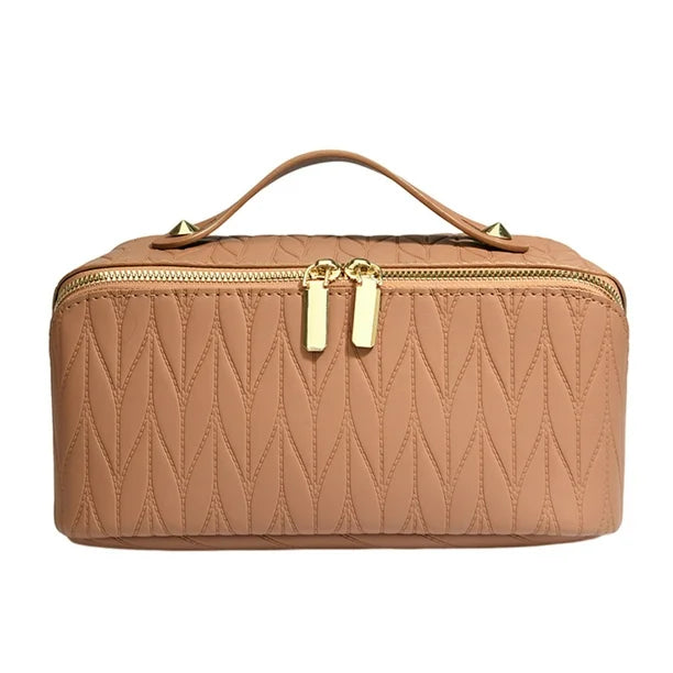 Luxe Essential Makeup Bag in Brown from Karin Herzog